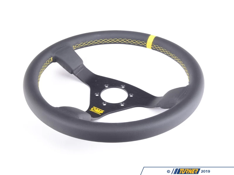 OMP WRC Racing Steering Wheel - Mid-depth 350mm Dished | Black Leather - Image 5