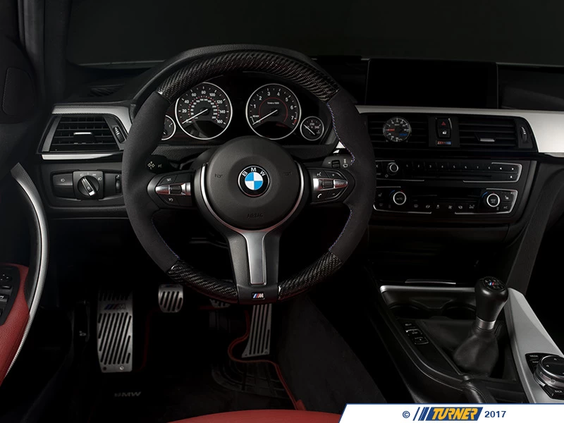 F2x/F3x M Sport ECS Custom Steering Wheel - Alcantara/Carbon Fiber - Image 3