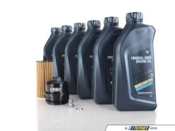 0W-20 Genuine BMW Oil Change Kit - With ECS Aluminum Oil Filter Cap