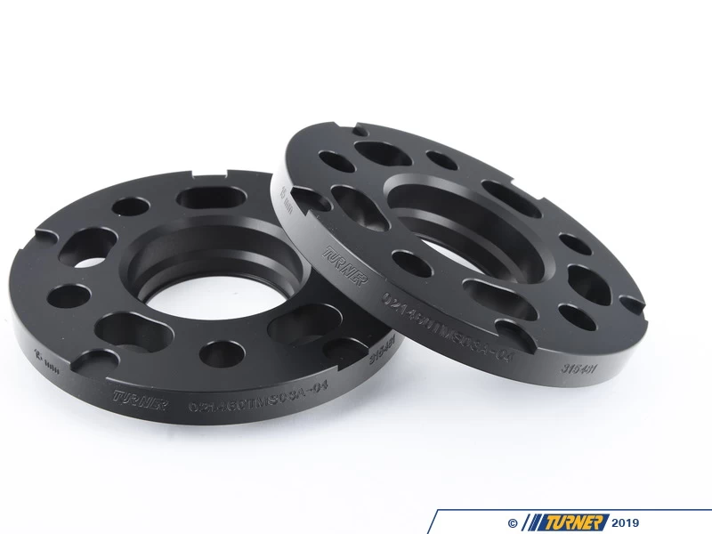 15mm Wheel Spacers - Black (Pair)