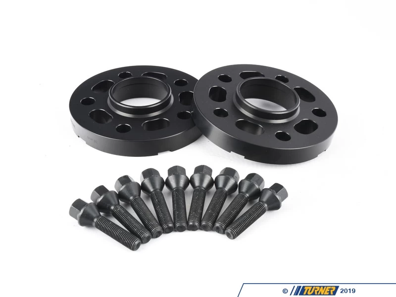 Turner Black BMW 20mm Wheel Spacer And Extended Bolts Kit - E24, E28, E30 M3, E31, E32, E34, E36, E38, E46, Z3, Z4