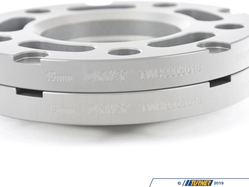 Turner Silver BMW 15mm Wheel Spacers And Extended Bolts (Pair) - Most BMWs (see Applications) - Image 4