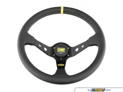 OMP Corsica Steering Wheel - 350mm | Black/Yellow Leather