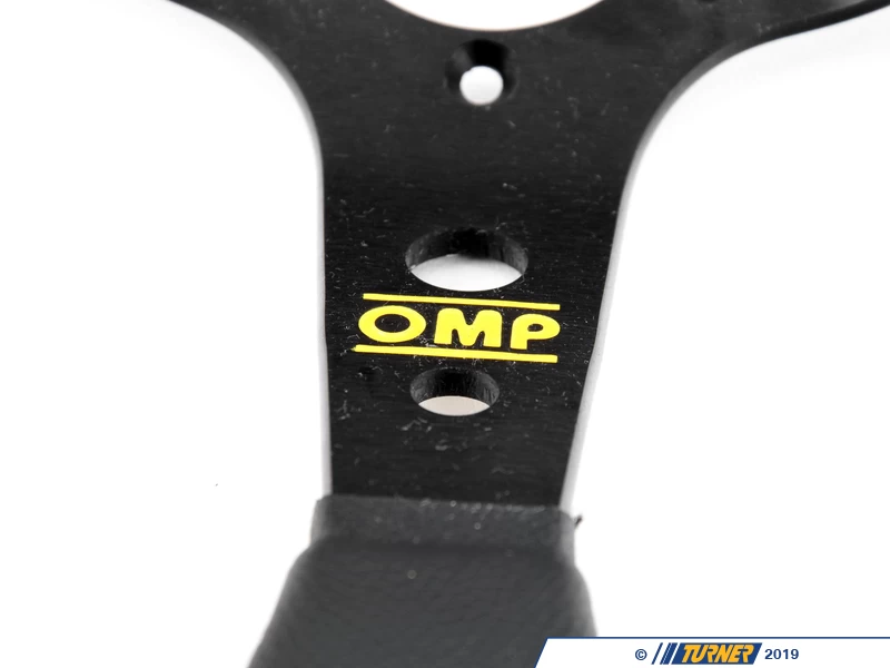 OMP Corsica Steering Wheel - 350mm | Black/Yellow Leather - Image 3