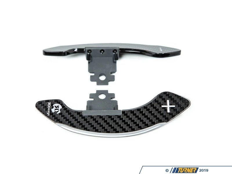 3D Design F56+ MINI Cooper Carbon Shift Paddle Set - Silver - Image 2