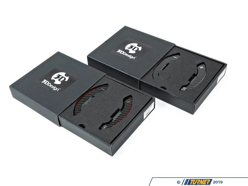 3D Design F56+ MINI Cooper Carbon Shift Paddle Set - Silver - Image 3