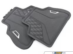 Genuine BMW Rear All Weather Floor Mat Set - Black - G05 X5