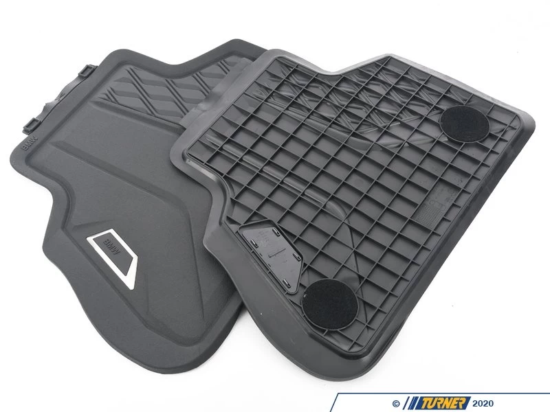 Genuine BMW Rear All Weather Floor Mat Set - Black - G05 X5 - Image 2