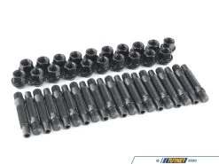 APEX M12x1.5mm BMW 5 Lug Stud Kit - Hex Head Black Finish - 75mm Length