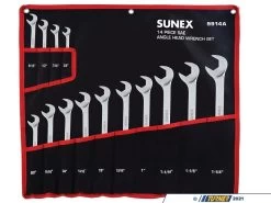 14 Pc. Full Polish SAE Angle Head Wrench Set