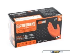 Gloveworks Heavy Duty Orange Nitrile Gloves - XXL - AMMEX