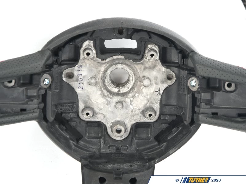 ECS MINI Cooper Flat Bottom Carbon Fiber Steering Wheel (Carbon/Perforated Leather/Red Stitching) NO Red Center Stripe- Gen 2 - Image 2