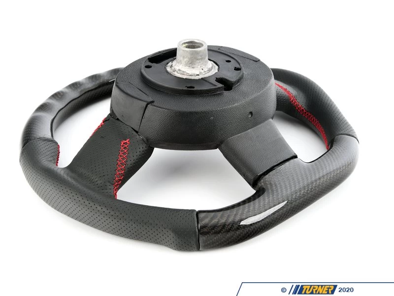 ECS MINI Cooper Flat Bottom Carbon Fiber Steering Wheel (Carbon/Perforated Leather/Red Stitching) NO Red Center Stripe- Gen 2 - Image 6