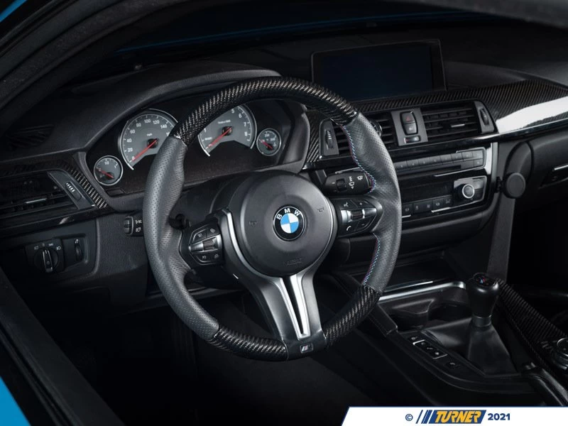 ECS Custom Steering Wheel - Perforated Leather/Carbon/Tri-Color - F3X / F8X - Image 5