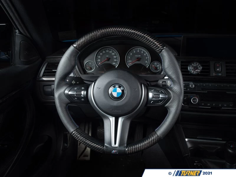 ECS Custom Steering Wheel - Perforated Leather/Carbon/Tri-Color - F3X / F8X - Image 4