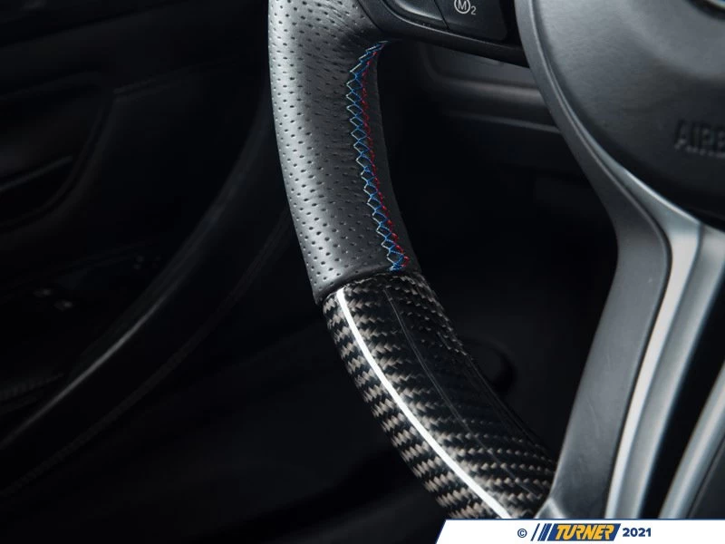 ECS Custom Steering Wheel - Perforated Leather/Carbon/Tri-Color - F3X / F8X - Image 9