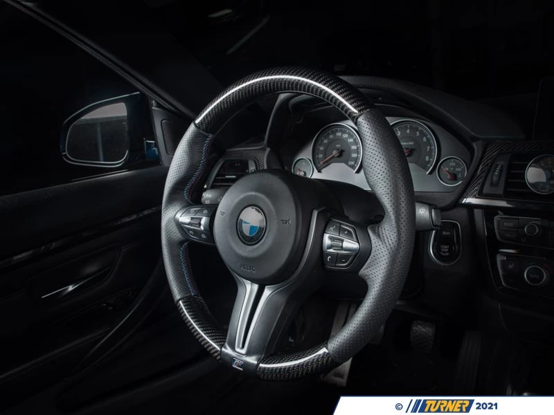 ECS Custom Steering Wheel - Perforated Leather/Carbon/Tri-Color - F3X / F8X