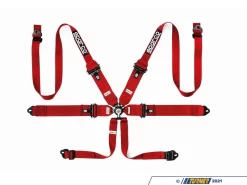 Sparco 6 Point Hans-Compatible Harness - Red
