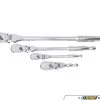 4 Piece Set 90 Tooth Full Polish Ratchet Set With Flex Head