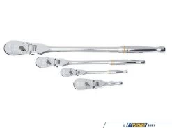 4 Piece Set 90 Tooth Full Polish Ratchet Set With Flex Head