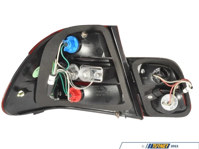 Spec-D Altezza Tail Light Set - Chrome Housing/Red & Clear Lens - E46 Sedan - Image 4