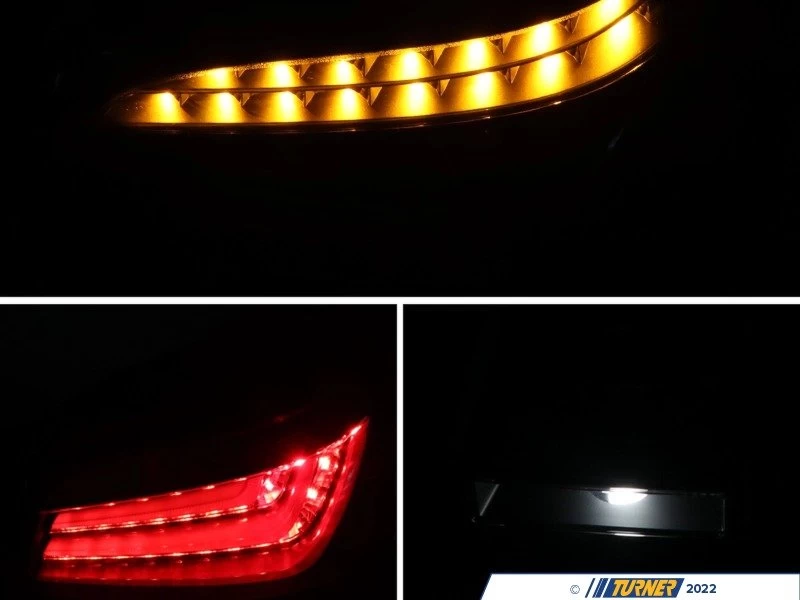 Spec-D LED Tail Lights - Matte Black Housing/Clear Lens - E60 Pre LCI - Image 3