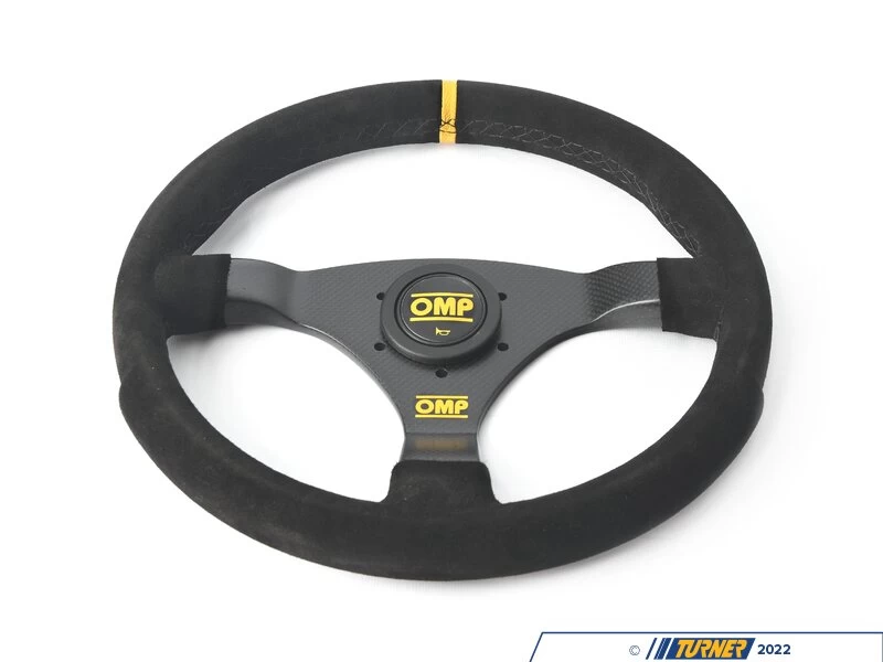 OMP 320 Carbon S Steering Wheel - 320mm |Black/Yellow Suede - Image 5