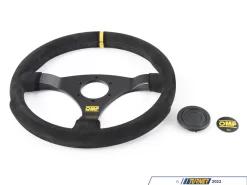 OMP 320 Carbon S Steering Wheel - 320mm |Black/Yellow Suede
