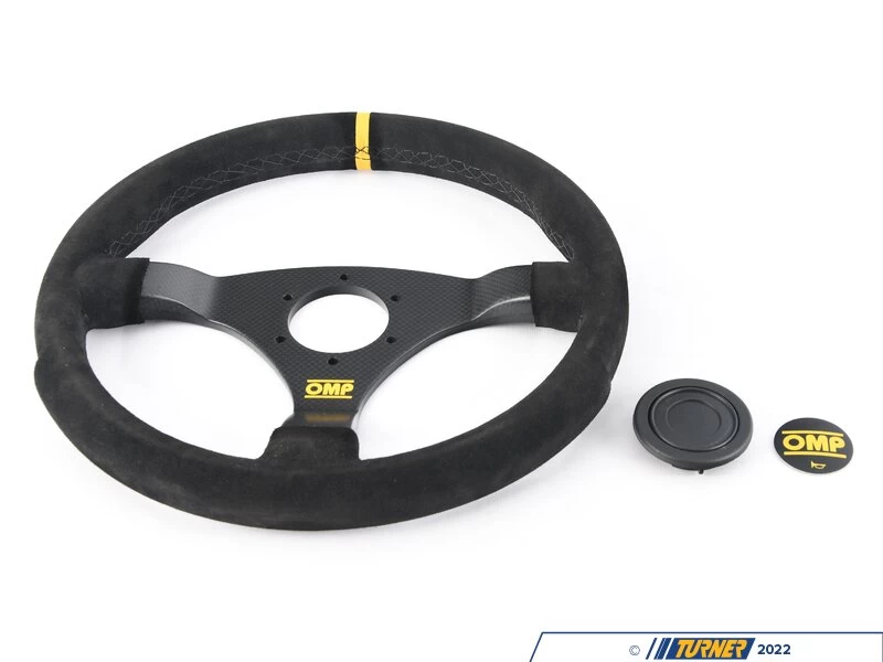 OMP 320 Carbon S Steering Wheel - 320mm |Black/Yellow Suede