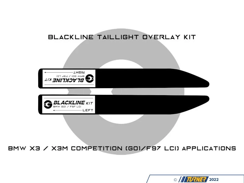 Blackline Taillight Overlay Kit - F97/G01 X3/X3M