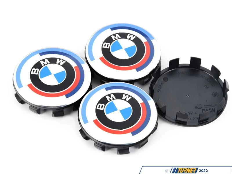 Genuine BMW 50th Anniversary Roundel Center Cap Set