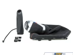 Genuine BMW M Performance Shift Knob, Boot, And Brake Handle - 6 Speed W/ Sunset Orange Stitching - F87 M2 & M2 Competition