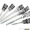 6 Piece Set 72 Tooth Satin Chrome Ratchet Set