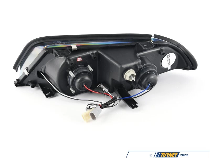 Spec-D Dual Halo Projector Headlight Set - Matte Black Housing/Clear Lens - E46 - Image 11