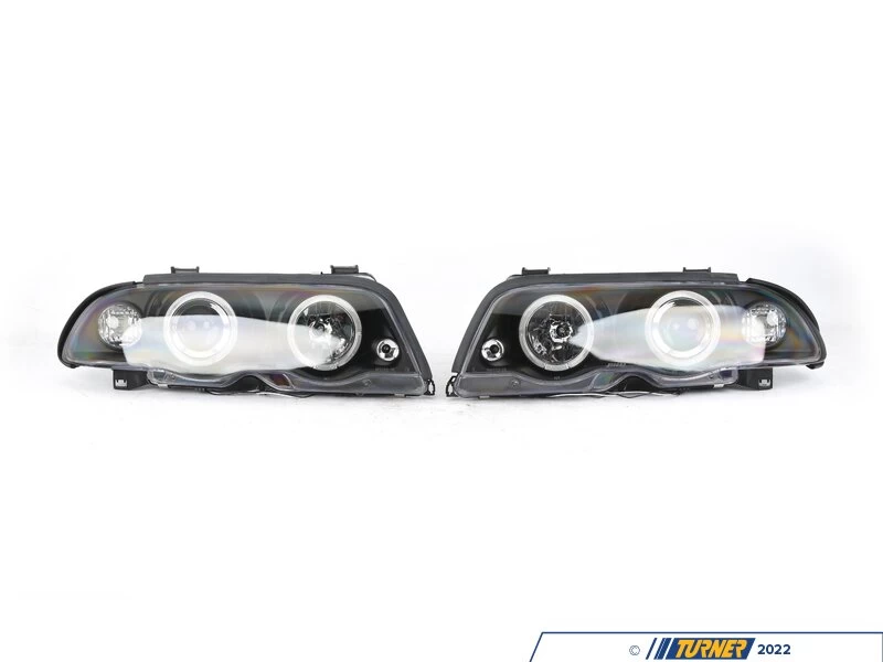 Spec-D Dual Halo Projector Headlight Set - Matte Black Housing/Clear Lens - E46 - Image 17