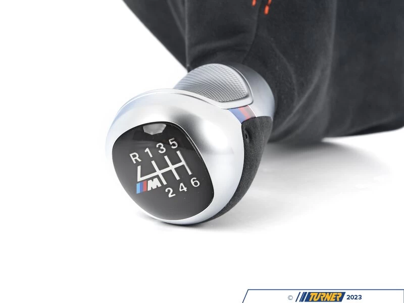 Genuine BMW M Performance Shift Knob, Boot, And Brake Handle - 6 Speed W/ Sunset Orange Stitching - F87 M2 & M2 Competition - Image 4