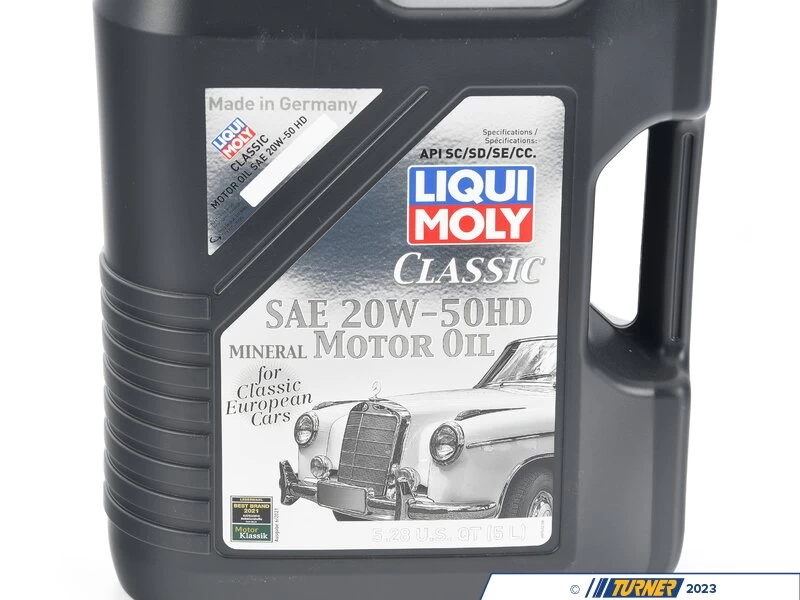 Liqui Moly Classic Motoroil SAE 20W-50 HD - 5 Liters - Classic BMW (Pre-1970) - Image 3