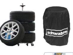 Wheel Storage Rack With Casters With Tire Stack Cover