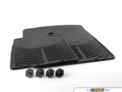 Genuine BMW Front All Weather Rubber Floor Mat Set - Black - E46 323Ci 325Ci 330Ci M3