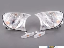 Genuine BMW Clear Front Turn Signal & Clear Side Marker Kit - E46 323Ci 325Ci 328Ci 330Ci M3