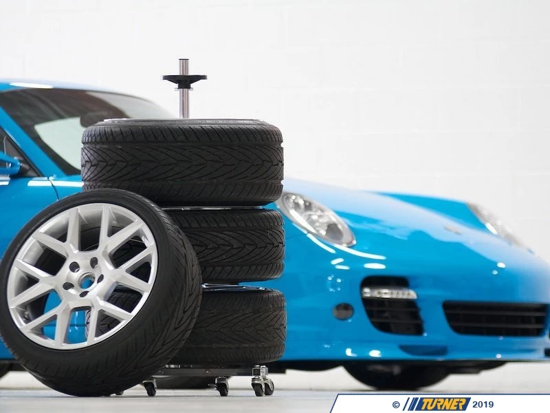 Wheel Storage Rack With Casters With Tire Stack Cover - Image 5