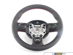 Genuine MINI JCW GP2 Leather Steering Wheel - Red Stitching