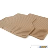 Genuine BMW Rear Rubber Floor Mat Set - Beige - E61 530xi, E60 530i, E60 545i, E60 525i