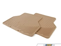 Genuine BMW Rear Rubber Floor Mat Set - Beige - E61 530xi, E60 530i, E60 545i, E60 525i