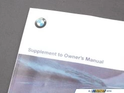 Suppl. Owner's Handbook Us-English - E36