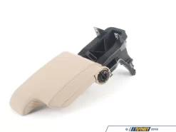 Genuine BMW Front Armrest Assembly - Hellbeige Montana Leather