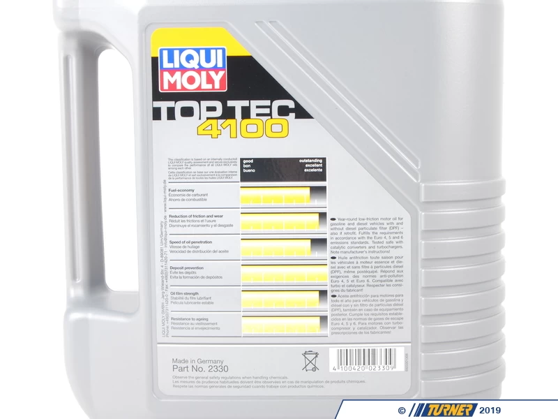Liqui Moly Top Tec 4100 5w-40 Engine Oil - 5 Liter - Image 2