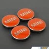 Genuine MINI Wheel Center Cap Orange - Set Of Four - F56 F55 F54 F56 F60