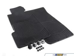 Genuine BMW All Weather Rubber Floor Mat Set - Black - E46 323i 323Ci 325i 325Ci 328i 328Ci 330i 330Ci M3