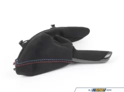 Genuine BMW Carbon Fiber Parking Brake Handle - Alcantara W/ Tri-color Stitching - F80 M3, F82 M4